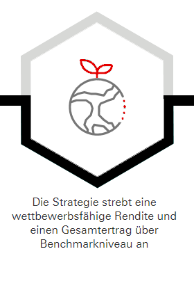Die Strategie strebt eine wettbewerbsfähige Rendite und einen Gesamtertrag über Benchmarkniveau an